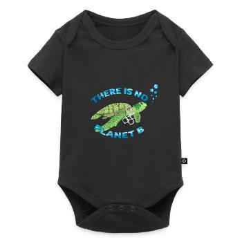 No planet B turtle - Baby Premium short-sleeve bodysuit - black - Front