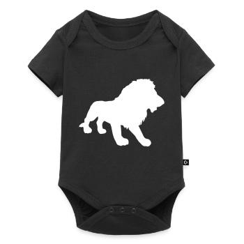 löwe - Baby Premium Kurzarmbody - Schwarz - Vorne
