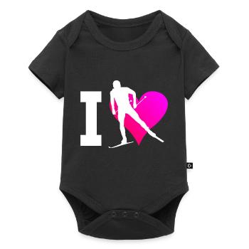 Men's Cross Country Skating Women Cross-Country Classic - Baby Premium short-sleeve bodysuit - black - Front