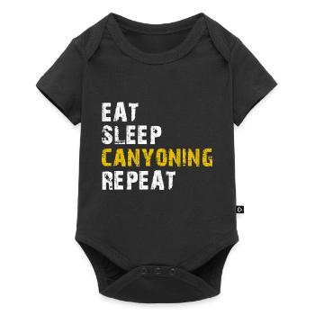manger du canyoning du sommeil - Body à manches courtes Premium Bébé - noir - Devant