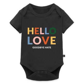 hello love goodbye hate - Baby Premium Kurzarmbody - Schwarz - Vorne