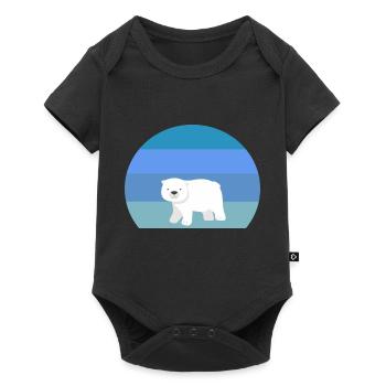 Arctic Animal Retro Polar Bear - Baby Premium short-sleeve bodysuit - black - Front