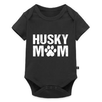 Husky Mom Sibérien Husky Chiens - Body à manches courtes Premium Bébé - noir - Devant