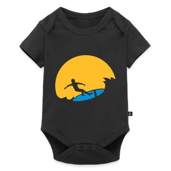 Sun Wave Surfer - Baby Premium short-sleeve bodysuit - black - Front