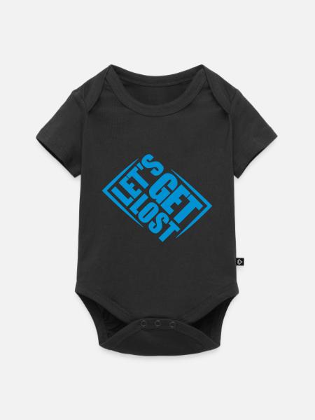 Lets Get Lost - Baby Premium Kurzarmbody - Schwarz