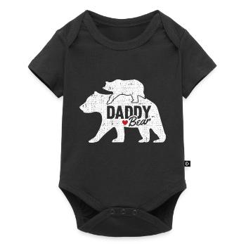 Homme Papa Ours Vintage Papa Fête des Pères Rétro - Body à manches courtes Premium Bébé - noir - Devant