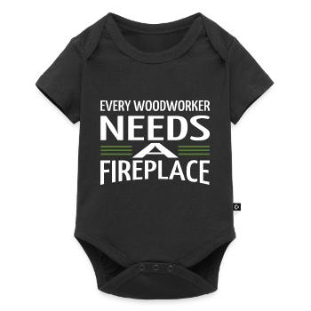 chop wood arboriculture woodworker - Baby Premium short-sleeve bodysuit - black - Front