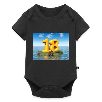 Year 18 - Baby Premium short-sleeve bodysuit - black - Front