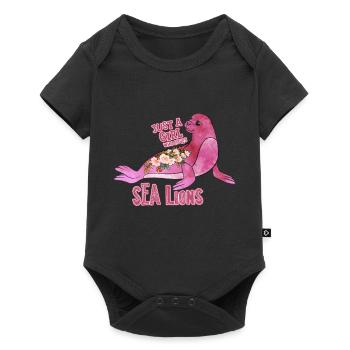 Ocean Sublimation - Baby Premium short-sleeve bodysuit - black - Front