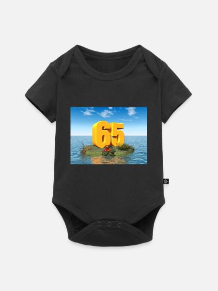 Jahreszahl 65 - Baby Premium Kurzarmbody - Schwarz