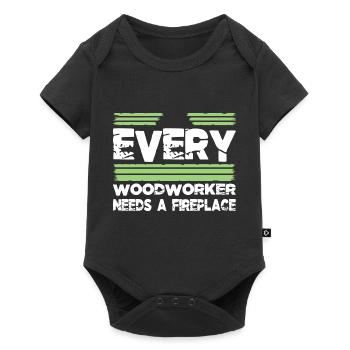 déclaration de blogueur tshirts de charpentier amusants - Body à manches courtes Premium Bébé - noir - Devant