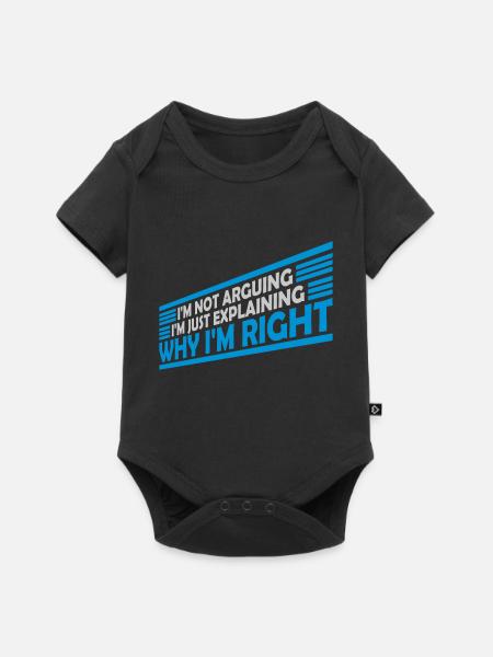 I m not arguing - Baby Premium Kurzarmbody - Schwarz
