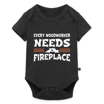 carpenter girl tshirts woodworking apprentice - Baby Premium Kurzarmbody - Schwarz - Vorne