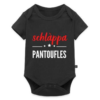 ALSACE schlàppa pantoufles - Body à manches courtes Premium Bébé - noir - Devant