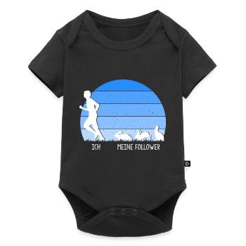 Ich Meine Follower Kaninchen Hasen Häschen Hase - Baby Premium Kurzarmbody - Schwarz - Vorne