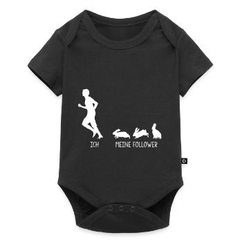 Ich Meine Follower Kaninchen Hasen Häschen Hase - Baby Premium Kurzarmbody - Schwarz - Vorne