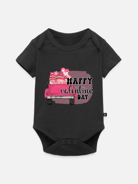 Fröhliches Halloween - Baby Premium Kurzarmbody - Schwarz