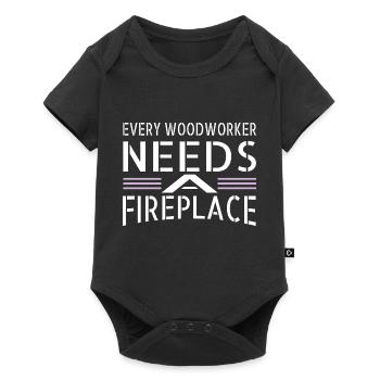 menuiserie funshirt humour cadeau menuisier - Body à manches courtes Premium Bébé - noir - Devant