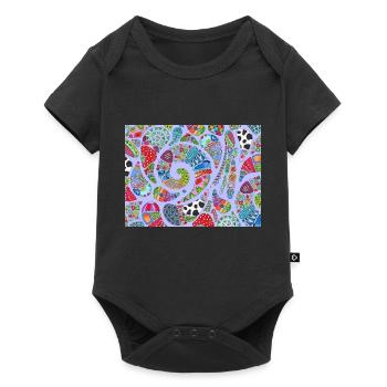 kunterbunt 2 - Baby Premium Kurzarmbody - Schwarz - Vorne