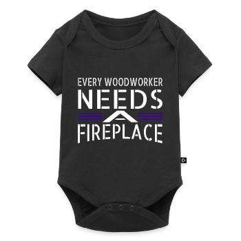 present geek apprentice jackhammer tools - Baby Premium short-sleeve bodysuit - black - Front