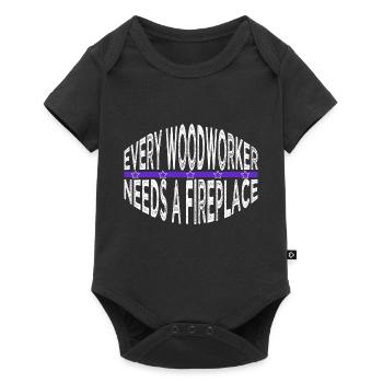 quote lumber forest work hobbyists awesome - Baby Premium Kurzarmbody - Schwarz - Vorne