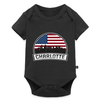 Charlotte Skyline - Baby Premium short-sleeve bodysuit - black - Front