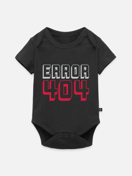 Error 404 Computer Verbindung - Baby Premium Kurzarmbody - Schwarz