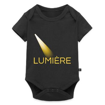 lumière jaune - Body à manches courtes Premium Bébé - noir - Devant