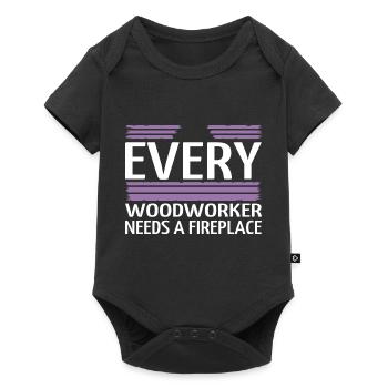 carpenter girl tshirts safety helmet happy - Baby Premium short-sleeve bodysuit - black - Front