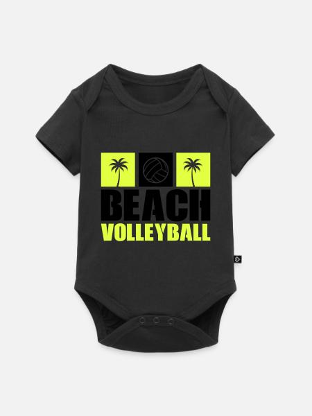 Beachvolleyball - Baby Premium Kurzarmbody - Schwarz