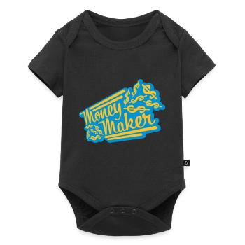 Money Maker Selfmade Dollar - Baby Premium short-sleeve bodysuit - black - Front