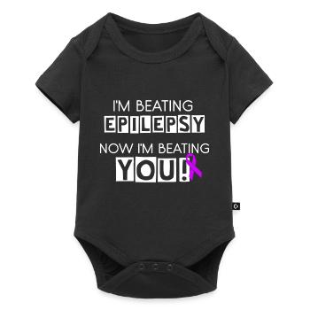 I'm Beating Epilepsy, Now I'm Beating You! - Baby Premium short-sleeve bodysuit - black - Front