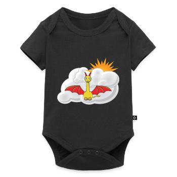 Dragon for baby, playful children's theme - Baby Premium short-sleeve bodysuit - black - Front
