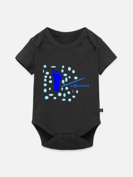 Fuß - Baby Premium Kurzarmbody - Schwarz