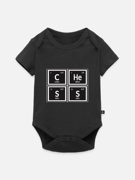 Schach | Periodensystem der Elemente - Baby Premium Kurzarmbody - Schwarz