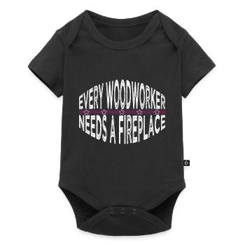 menuiserie drôle boiserie papaconception ébéniste - Body à manches courtes Premium Bébé - noir - Devant