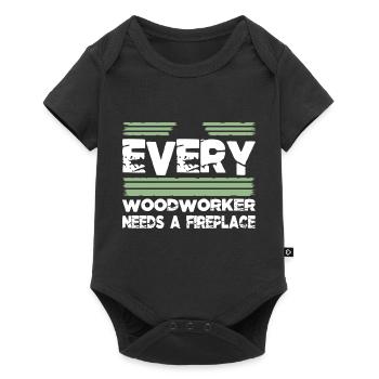 carpenter saw carpenter funny tshirts cutter - Baby Premium short-sleeve bodysuit - black - Front