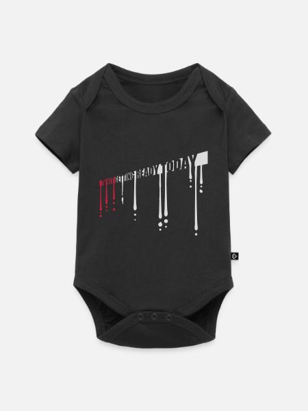 not getting ready today - Baby Premium Kurzarmbody - Schwarz