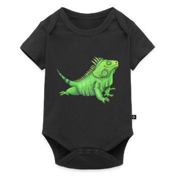 funny iguana - Baby Premium short-sleeve bodysuit - black - Front