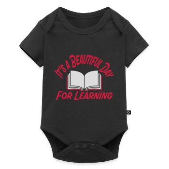 beautiful day for learning - Baby Premium short-sleeve bodysuit - black - Front