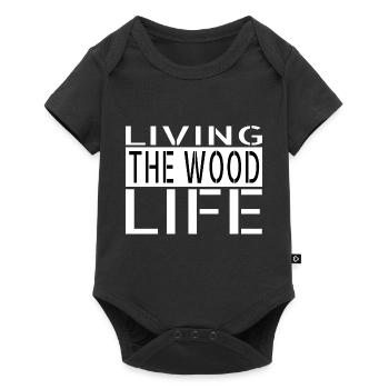 sayings safety helmet wood americas - Baby Premium short-sleeve bodysuit - black - Front