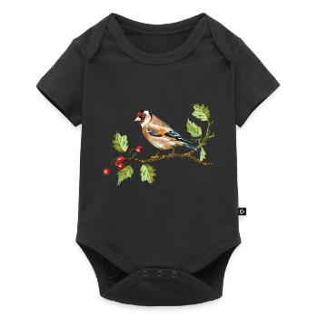 Colorful bird - Baby Premium short-sleeve bodysuit - black - Front