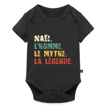 Maël l homme le mythe la légende - Body à manches courtes Premium Bébé - noir - Devant