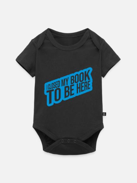 I closed my book - Baby Premium Kurzarmbody - Schwarz