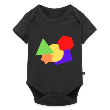 Formen bunt - Baby Premium Kurzarmbody - Schwarz - Vorne