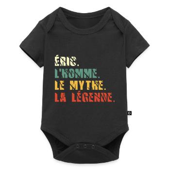 Éric l homme le mythe la légende - Body à manches courtes Premium Bébé - noir - Devant