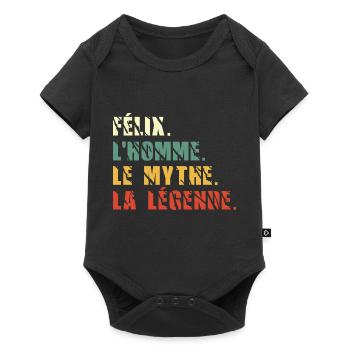 Félix l homme le mythe la légende - Body à manches courtes Premium Bébé - noir - Devant