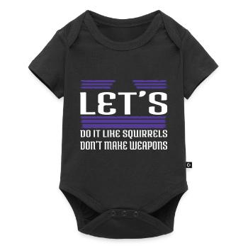 Cadeau Funky Enfant Anti Guerre Anniversaire Cadeau Idée - Body à manches courtes Premium Bébé - noir - Devant