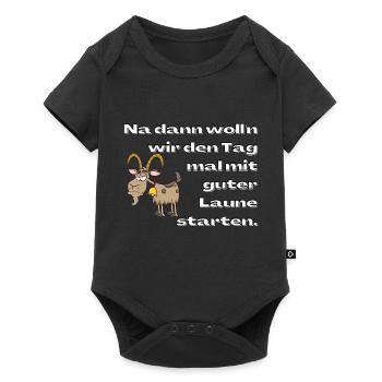Good mood into day 2 - Baby Premium short-sleeve bodysuit - black - Front