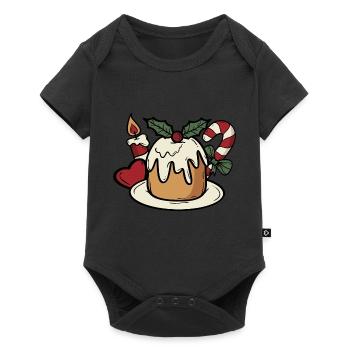 Christmas Candy Weihnachten Süßigkeiten Cake - Baby Premium short-sleeve bodysuit - black - Front